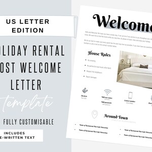 Airbnb Welcome Sign Template, Welcome Guide AirBnB, Airbnb Sign, Airbnb Check Out, House Rules, Airbnb Template, Starlight