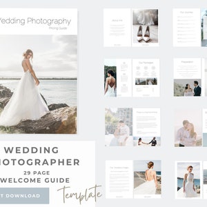 Wedding Photography Pricing Guide Template: Customisable Portfolio (Canva)