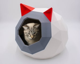 Maison pour chat Tao V2, Fichier numérique pour impression 3D