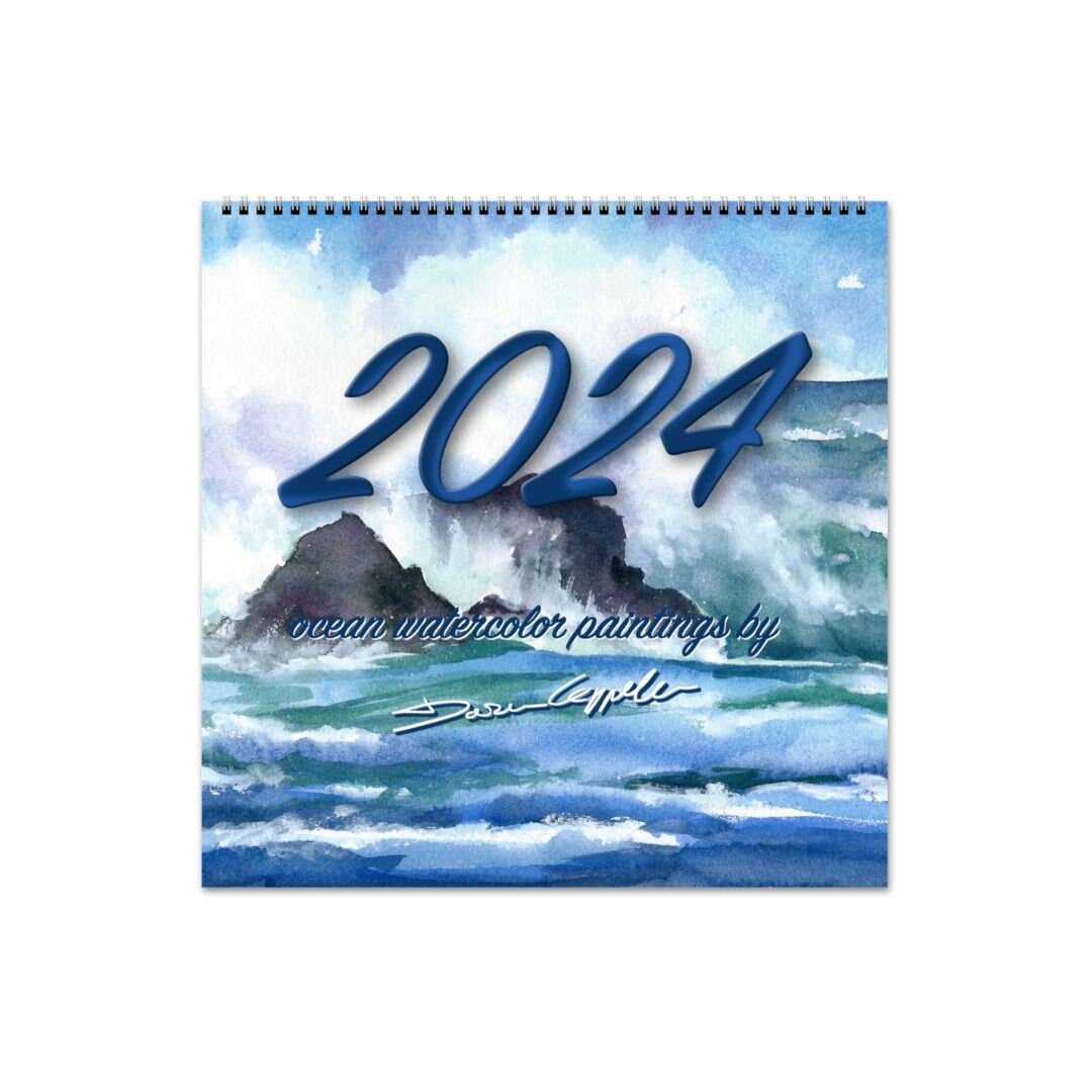 Ocean Calendar 2024, Art Calendar 2024, Fine Art Calendar 2024, Unique