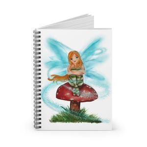 Fairy Spiral Notebook, Magical Ruled Journal for Writing, Sketching, Gifts for girls, Creative Planning, Fantasy Inspired Gift, watercolor