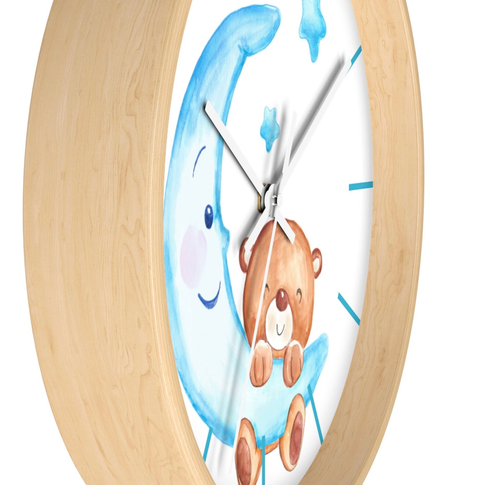 Clock Wall Art Nursery Clock Boys Bear Decor Nursery Baby Bear