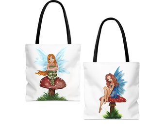 fairy bag, Fantasy lover bag, Adult fairy bag, Faerie art, Fairy art, Pretty Tote, Fairie gift, Shopping Bag, girls bag, watercolor art Bag