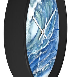 Wave art clock ocean lover gifts wave art Ocean Ripples Ocean Wall Clock Waves Decorative Clock Home Styling Modern Office Decor Unique Gift image 8