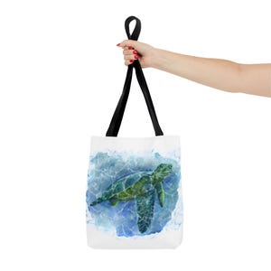 Ocean Turtle Tote Bag, Sea Turtle Beach Bag, Reusable Shopping Tote, Eco-friendly Bag, Animal Lover Gift, Gift Tote Bag, Turtles sea art