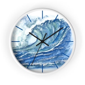 Wave art clock ocean lover gifts wave art Ocean Ripples Ocean Wall Clock Waves Decorative Clock Home Styling Modern Office Decor Unique Gift image 10