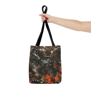 Schicke Abstrakte Einkaufstasche, Stilvolle Einkaufstasche, Kunstinspirierte Tragetasche, Perfekt für Geschenke, umweltfreundliche Tasche, modische Alltagstasche, schwarz