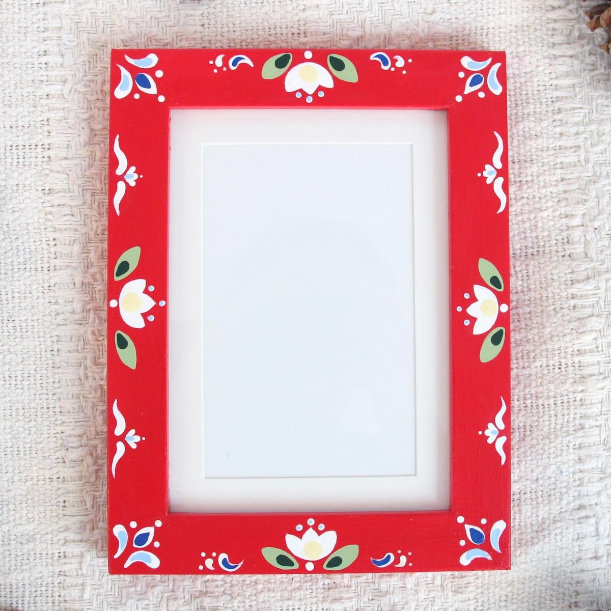 Fairytale Inspired Folk Art Frame (5x7 or 4x6 With Matting) - Hand Painted