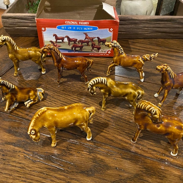 Ceramic Horse Figurines Etsy