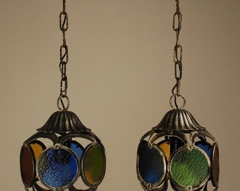 Set vintage hanglampen