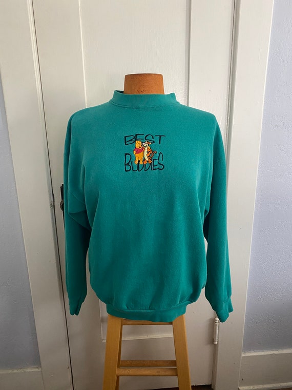 90s Green Winnie the Pooh Sweatshirt Youth M - image 2