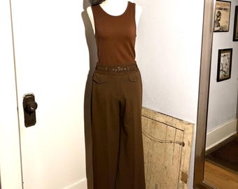 Y2k Vintage Brown Pants with Belt attached size 4