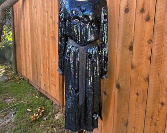 ebay sequin dress Ebay Vintage Sequins Pink Dress Iridescent Pink Sequins" Vintage 1950's Sequin Lurex Dress UK
