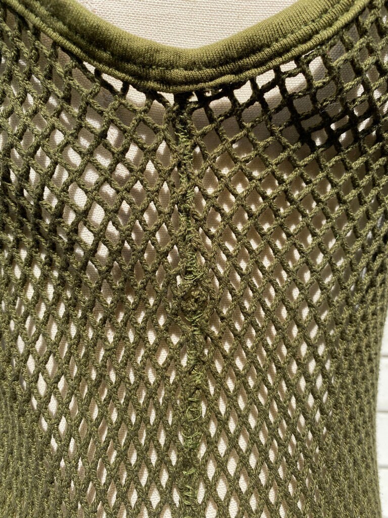 Vintage Olive Mesh Tank String Vest | Etsy