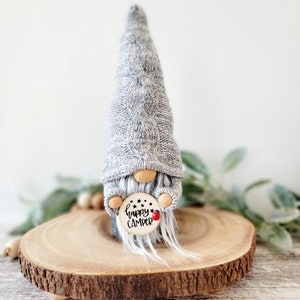 Happy Camper, Camping Gnome, RV Decor made from recycled sweater handmade by Bluebird Court Creations