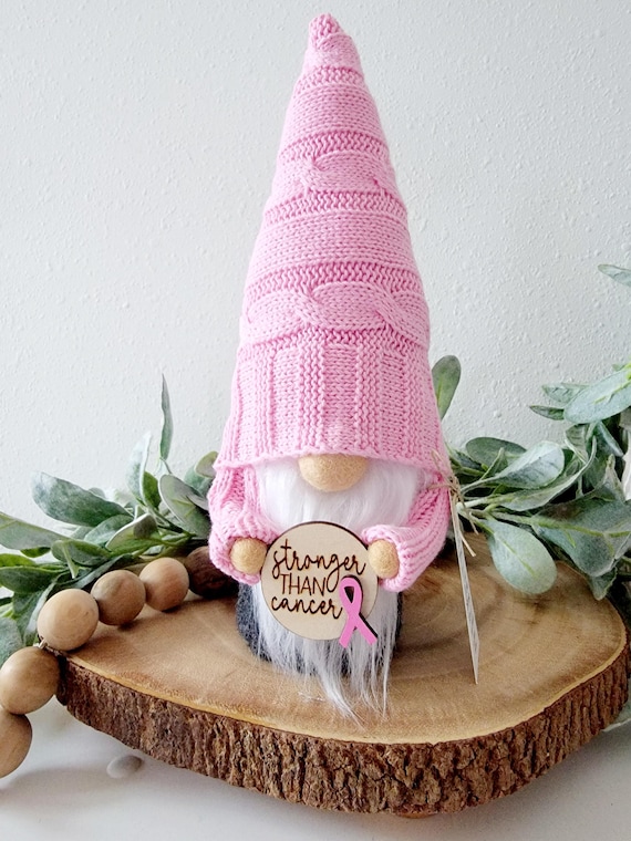 Breast Cancer survivor Gift, Cancer Gnome, Stronger than Cancer