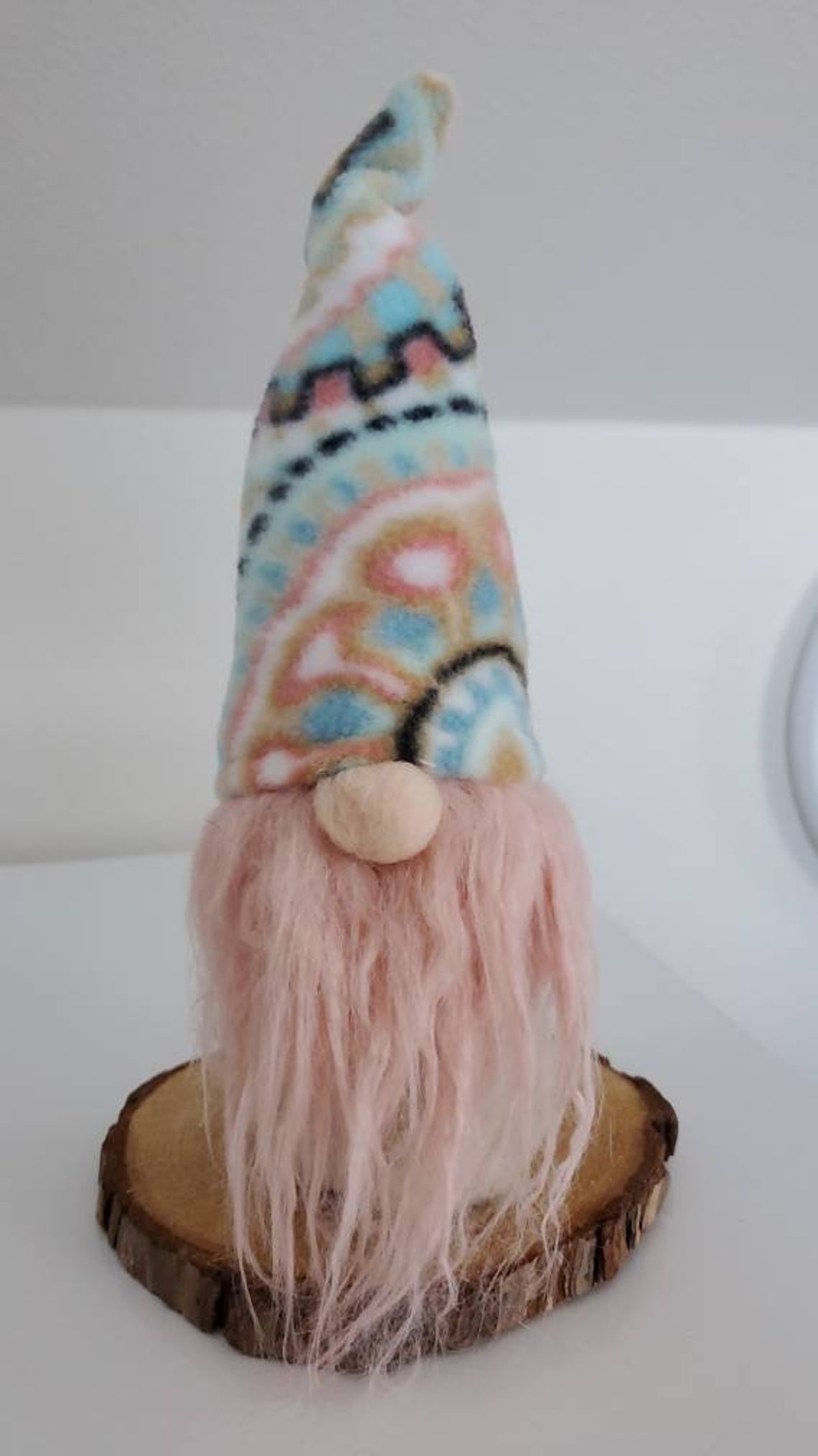 Boho gnome tiered tray decor pink beard gnome gift for her  etsy