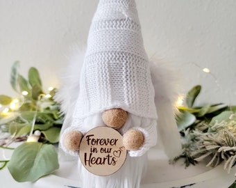 Loss of loved one gift, Angel gnome, Memorial gnome, forever in our hearts