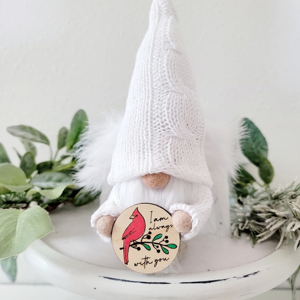 Bereavement Gift, Death of parent gift, Cardinal Gift, Angel Gnome for condolence gift