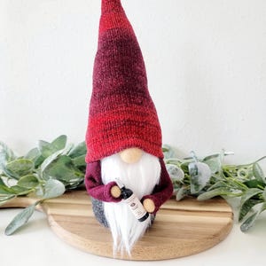 Wine Gnome, Bar Gnome, Gift for Wine Lover, party gnome, kitchen gnome, wine bottle gnome, farmhouse decor, Handmade Gnome