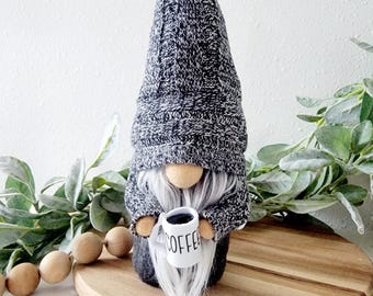 Coffee Gnome, Coffee Bar Decor, Coffee Lover Gift, Kitchen Decor