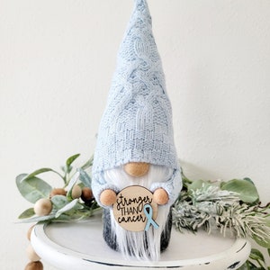 Prostate Cancer Gift, Cancer Survivor Gnome, Encouragement gift for prostate cancer survivor, courage gnome by Bluebird Court Creations