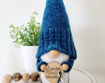 Ovarian Cancer Gift, Cervical cancer gnome, Stronger than Cancer, Cancer Patient Gift