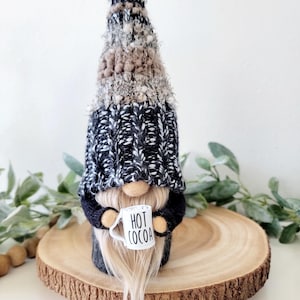 Hot Cocoa Gnome, Coffee Bar Decor, Kitchen Decor
