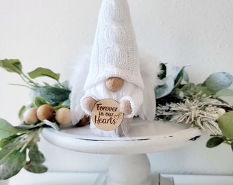 Angel gnome, Memorial gnome, loss of loved one gift, forever in our hearts