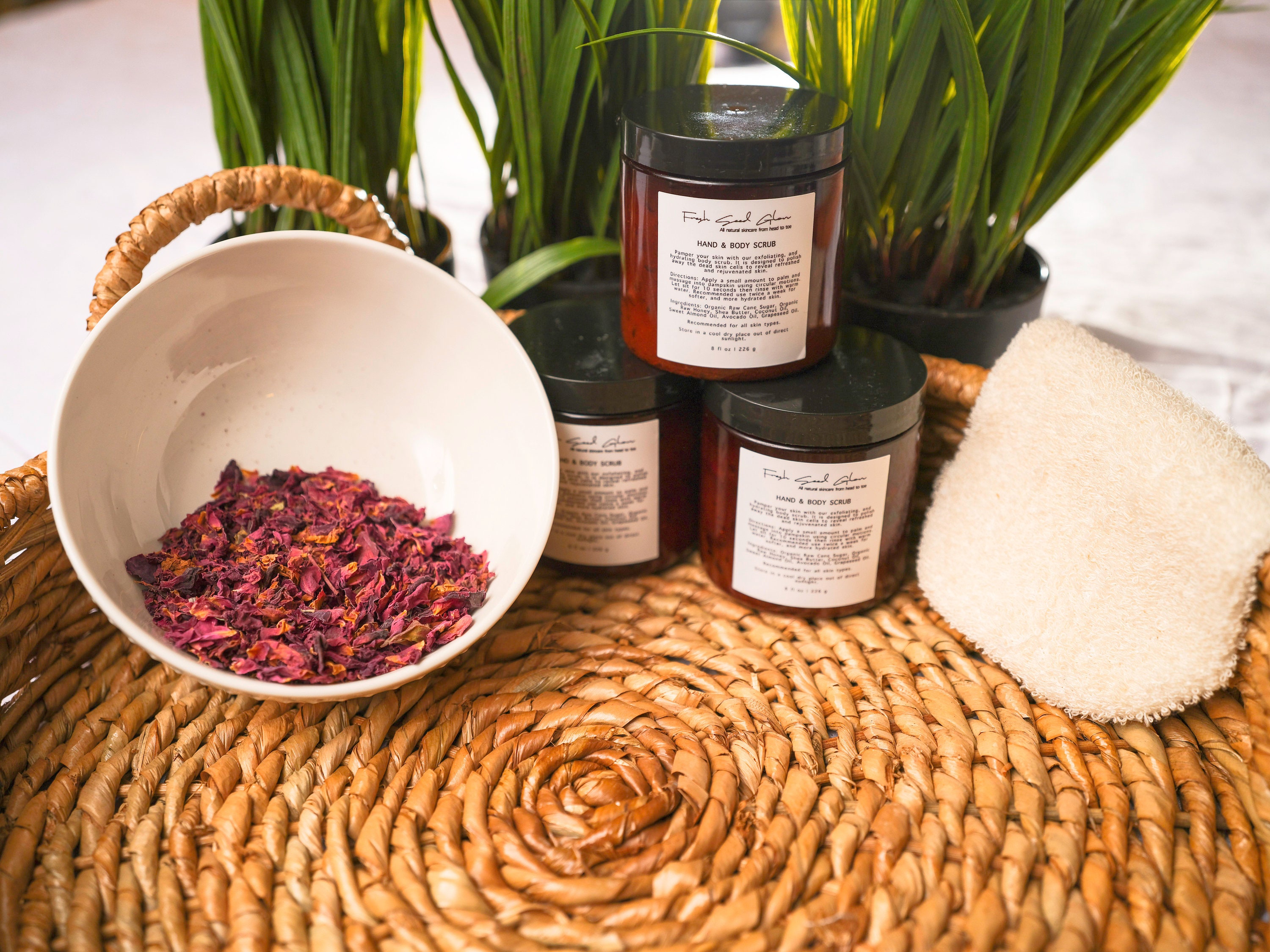 Rose Infused Body Scrub Hydrating Body Scrub All Natural