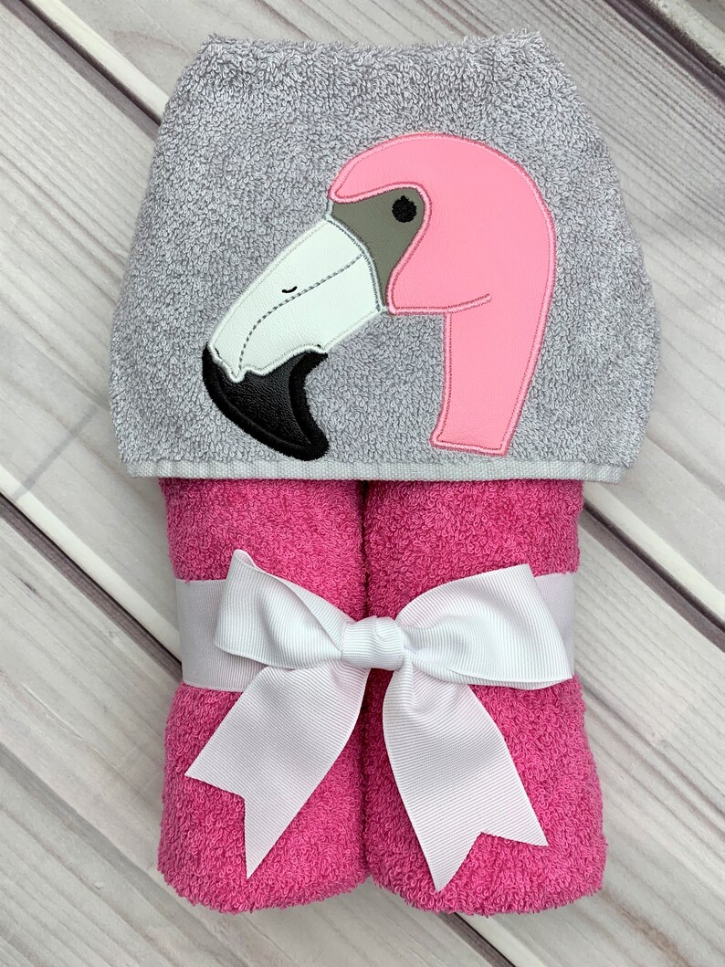 Flamingo Hooded Towel