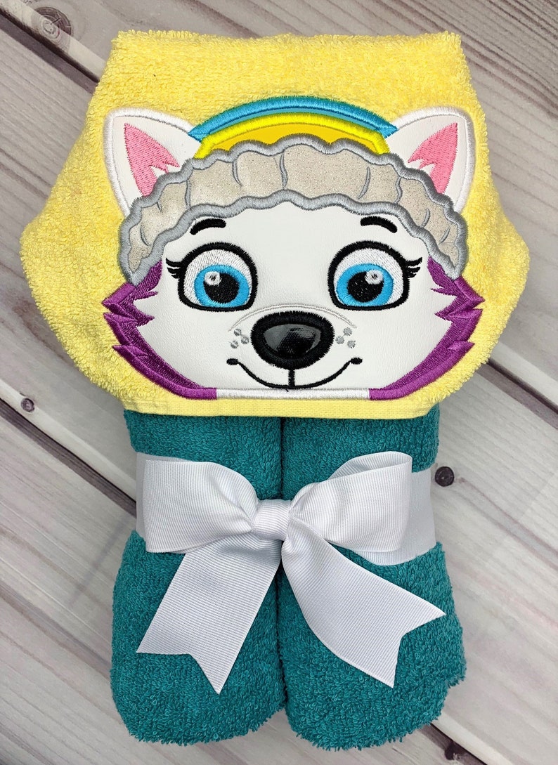 Snow Plow Pup Hooded Towel