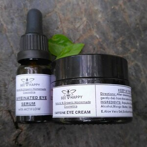Conjunto de regalos EYE CARE / / suero de ojos con cafeína, crema de ojos de cafeína, para círculos oscuros, bolsas, y para reparar arrugas, cuidado de los ojos, para ella, para él, cuidado de los ojos