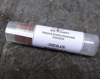 CHOCOLATE, Natural Lip Balm, Handmade, 5gr
