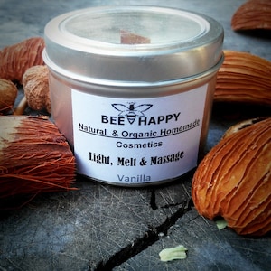 HANDMADE SOY CANDLE, Massage,Aromatherapy candle, body lotion candle, hand lotion, skin care