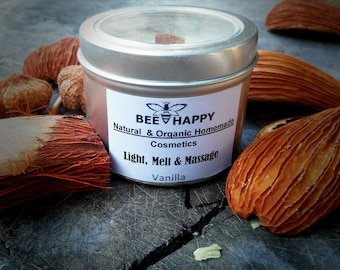 HANDMADE SOY CANDLE, Massage,Aromatherapy candle, body lotion candle, hand lotion, skin care