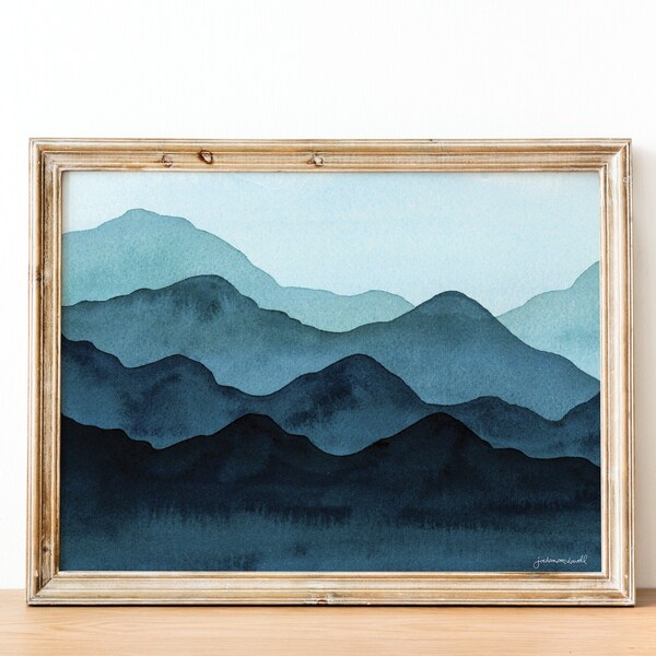 Blue Ridge Mountains Canvas Etsy
