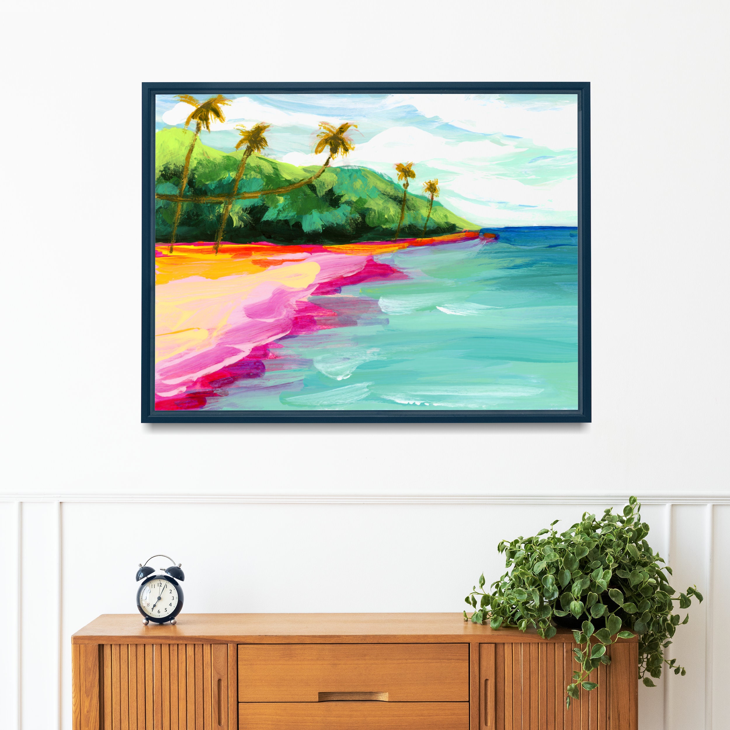 Tropical Beach Wall Art Beach Decor Colorful Landscape | Etsy