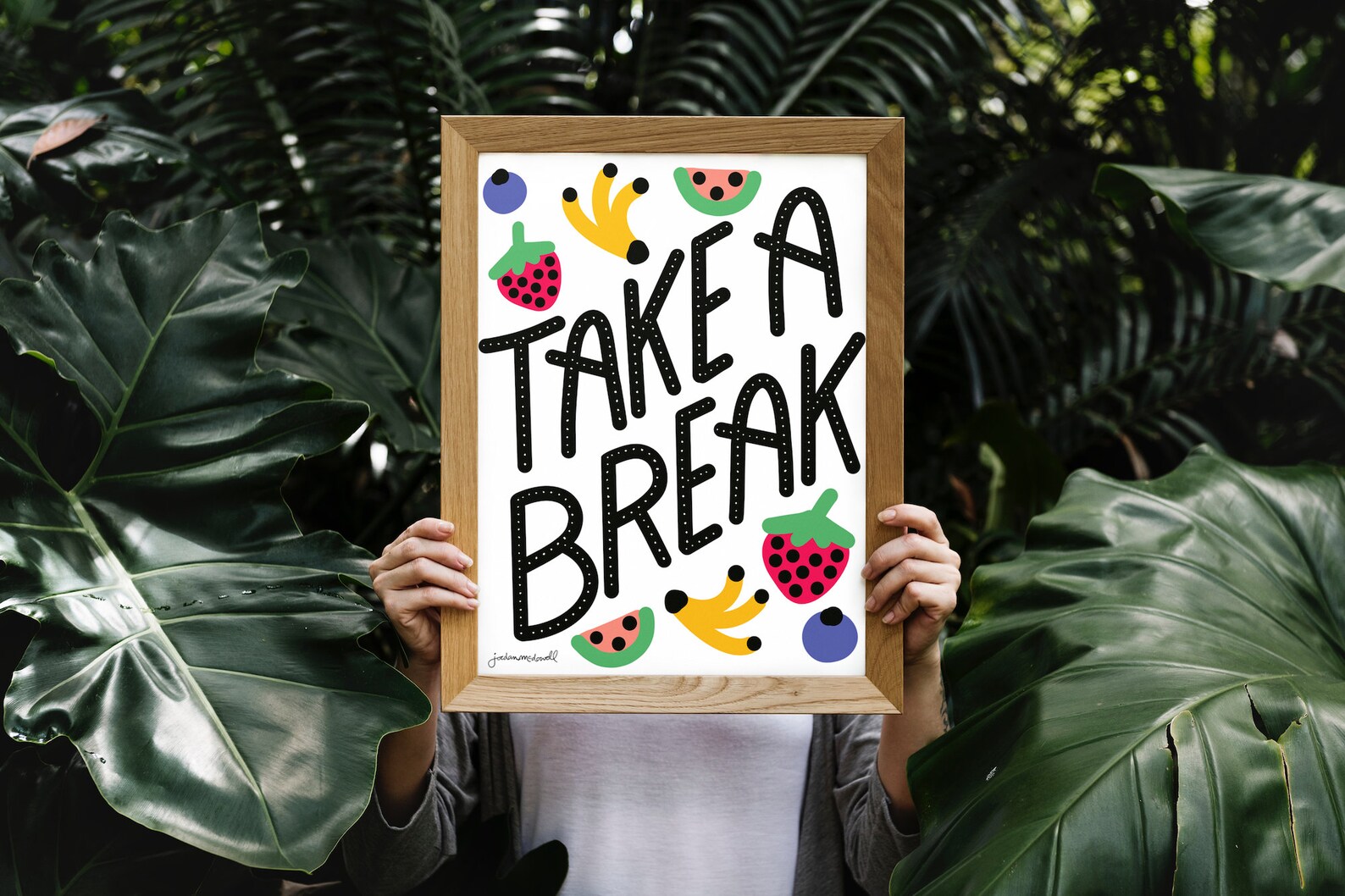 Take A Break Wall Art Print Positive Encouragement Quote Etsy