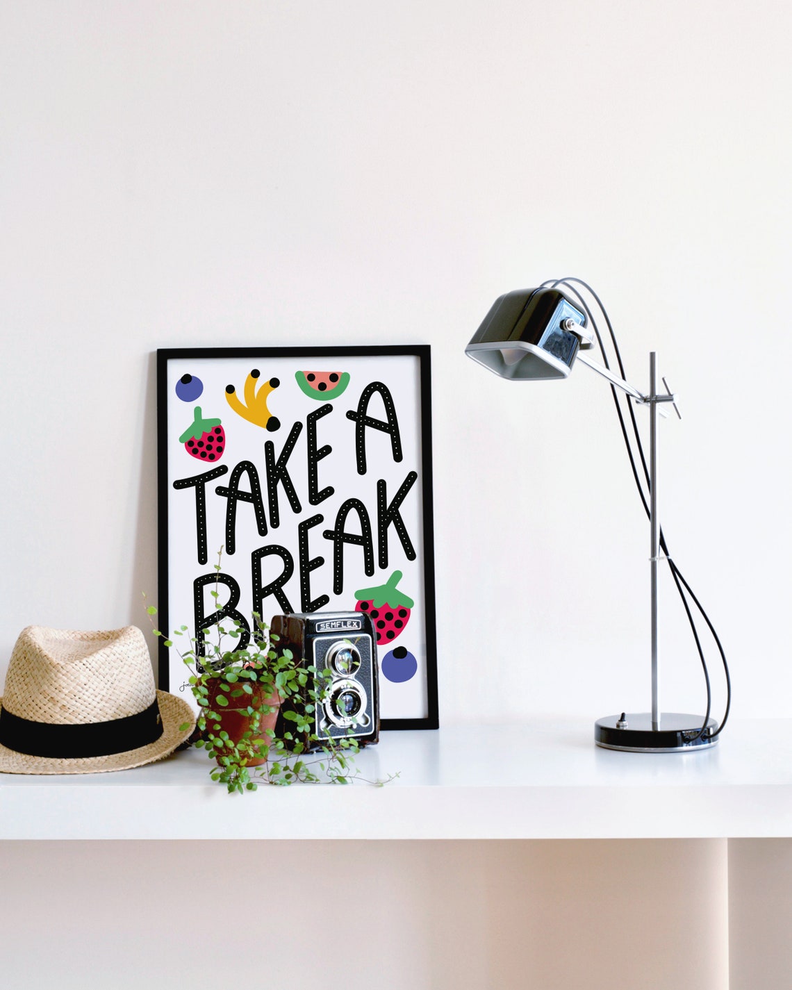 Take A Break Wall Art Print Positive Encouragement Quote Etsy