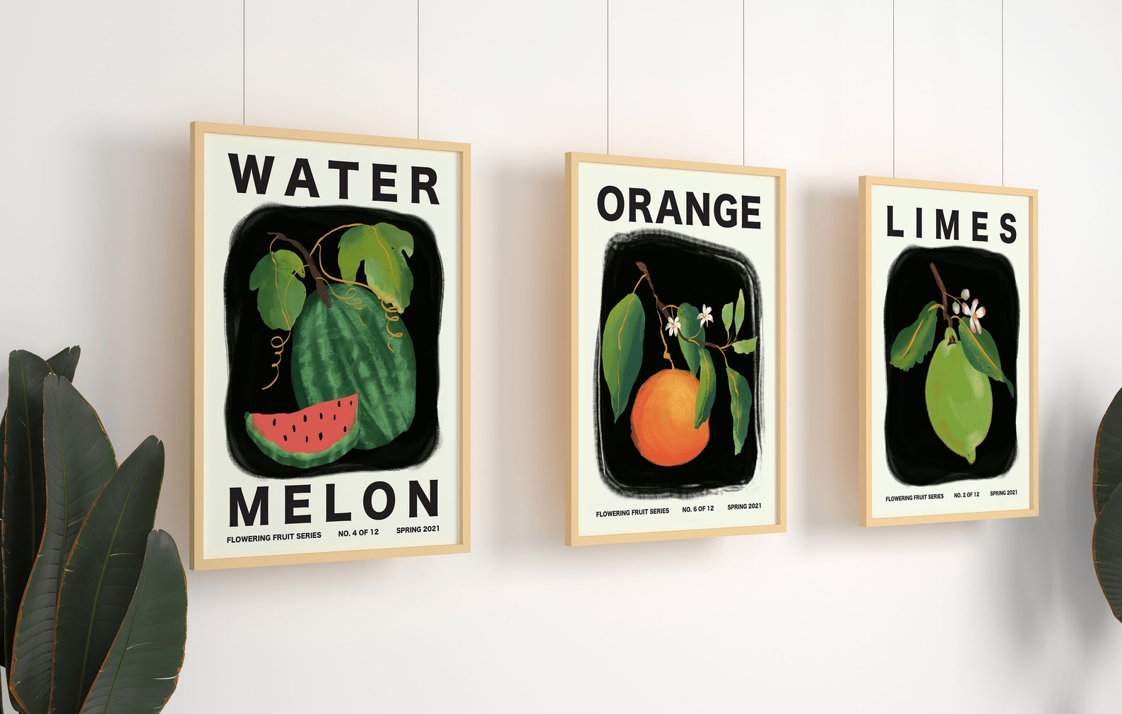 Set of 3 Vintage Fruit Art Posters Kitchen Artwork Food Etsy