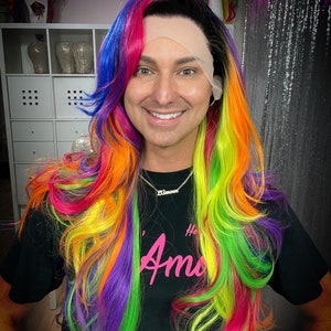 Anita Parade - LGBTQ Rainbow Pride- Custom Made Billy L’Amour Wig
