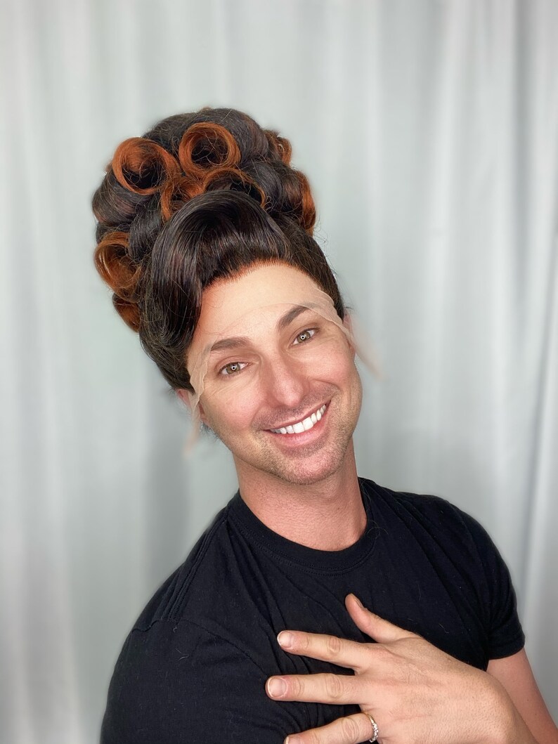 Updo styled Lace Front Wig for Drag Queen Cosplay Halloween Etsy