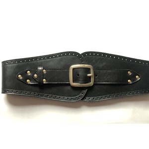 Waist belt, Wide belt, Black belt, Cincher belt, Gifts, Fashion Belt, Real Leather