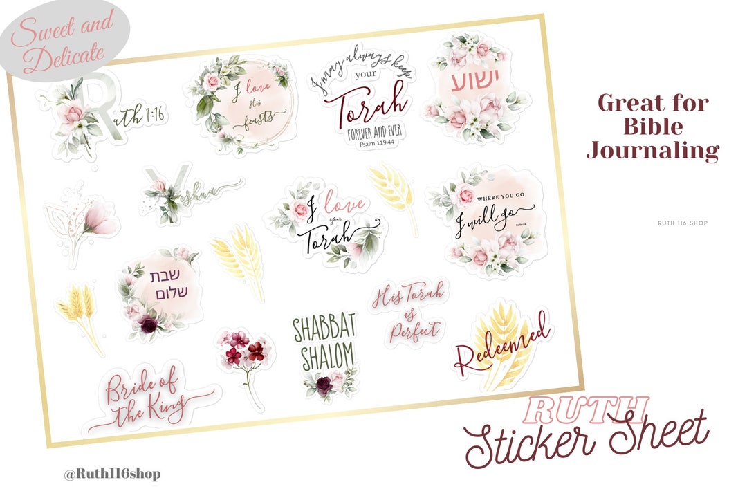 Ruth Inspired Sticker Sheet Downloadable - Etsy