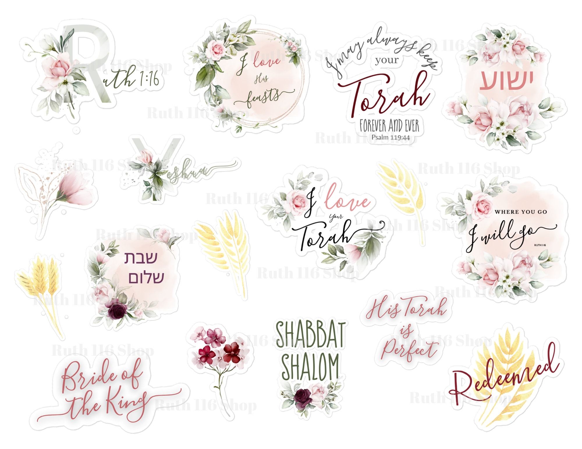 Ruth Inspired Sticker Sheet Downloadable - Etsy
