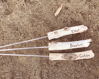 Driftwood Handle Roasting Fork - PERSONALIZED