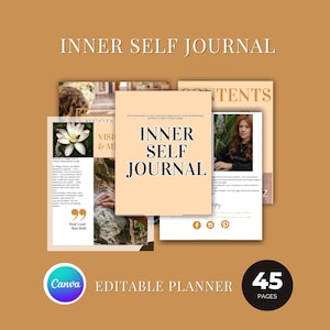 Inner Journal for Self-Discovery | Guided Reflection Journal | Mindfulness & Healing Prompts | Printable PDF | Self-Care Workbook