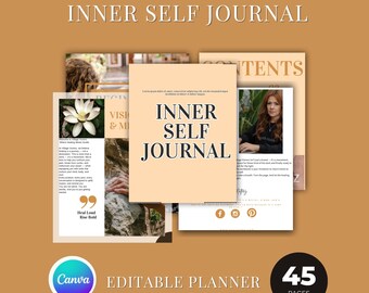 Inner Journal for Self-Discovery | Guided Reflection Journal | Mindfulness & Healing Prompts | Printable PDF | Self-Care Workbook