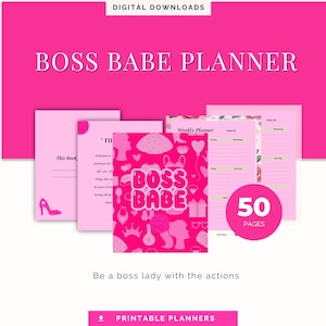 Boss Girl Planner Printable | Daily & Weekly Planner, Business Goal Setter, Self-Care, Productivity Tracker | PDF Download